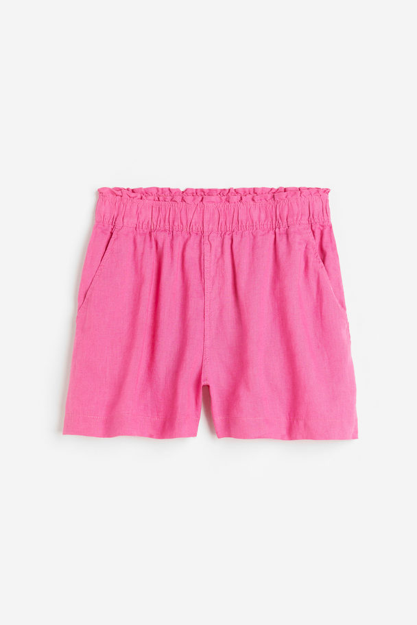 H&M Shorts I Hør Rosa