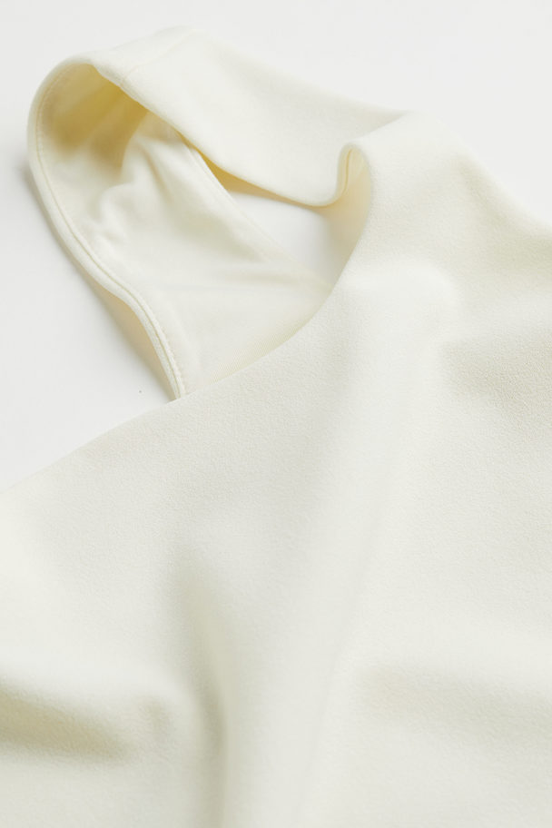 H&M Tailliertes Shirt Cremefarben