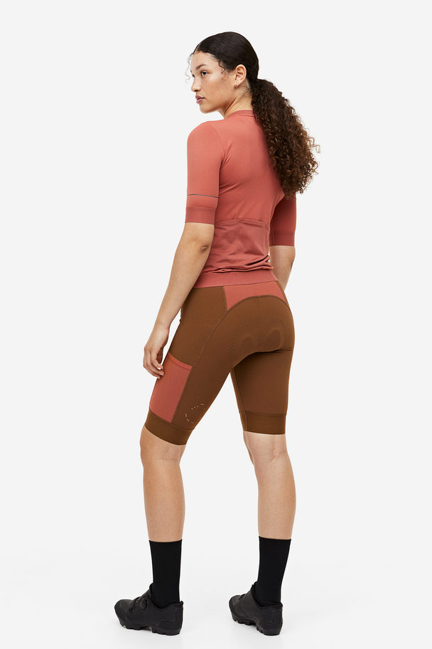 H&M Drymove™ Cycling Shorts Brown/coral
