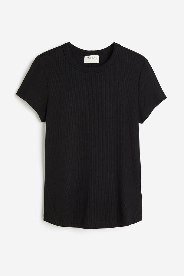 H&M DryMove™ Sportshirt Schwarz