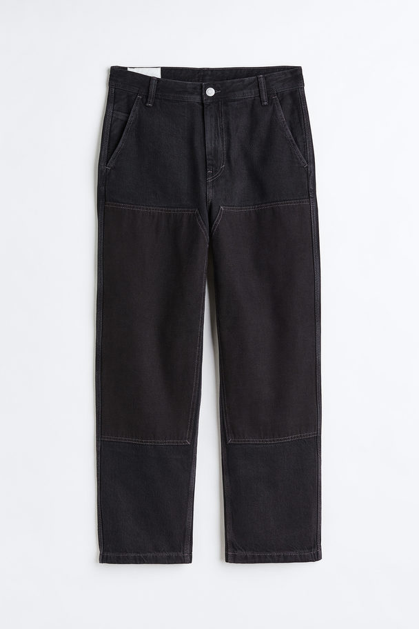 H&M Loose Jeans Schwarz