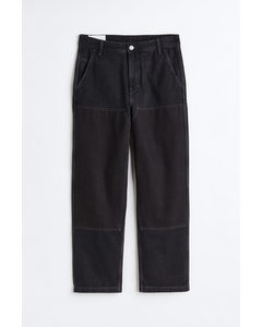 Loose Jeans Schwarz