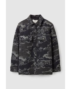 Jacquard Overshirt Grey / Navy