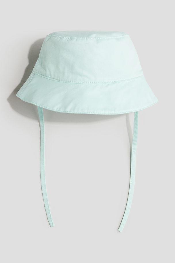 H&M Bucket Hat aus Baumwolle Mintgrün