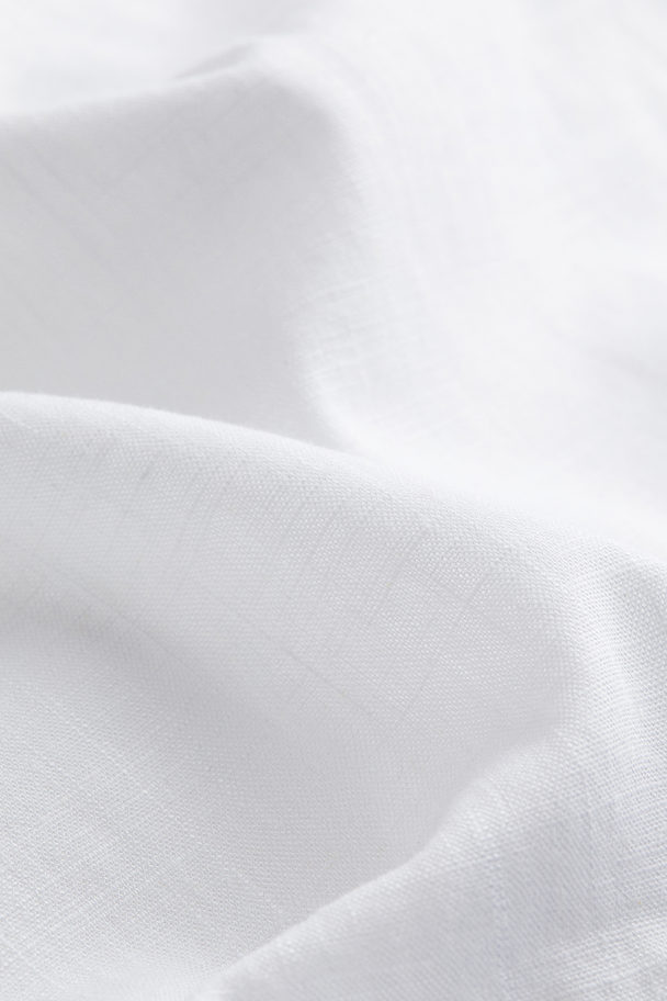 H&M Minirock aus Leinenmischung Weiß