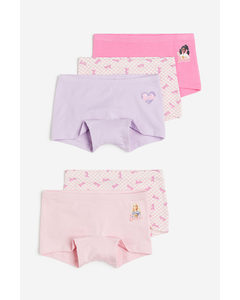 5-pack Cotton Boxer Briefs Light Pink/barbie