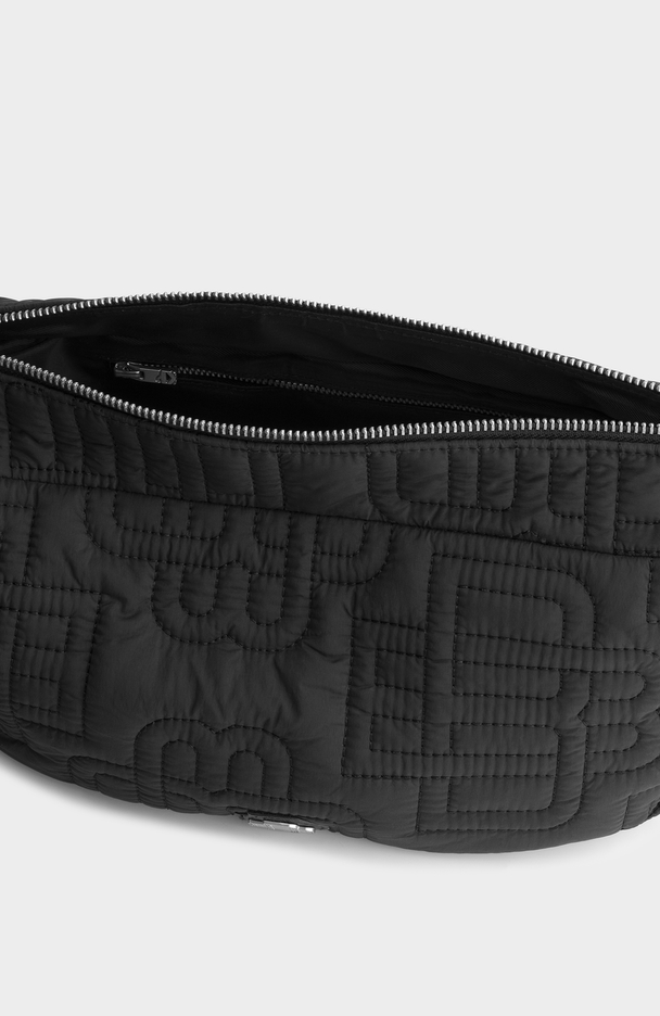 Black Bananas Monogram Quilted Sling Bag Zwart