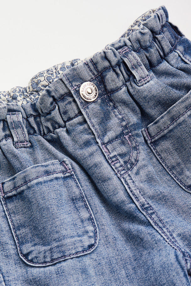 H&M Lined Cotton Jeans Light Denim Blue