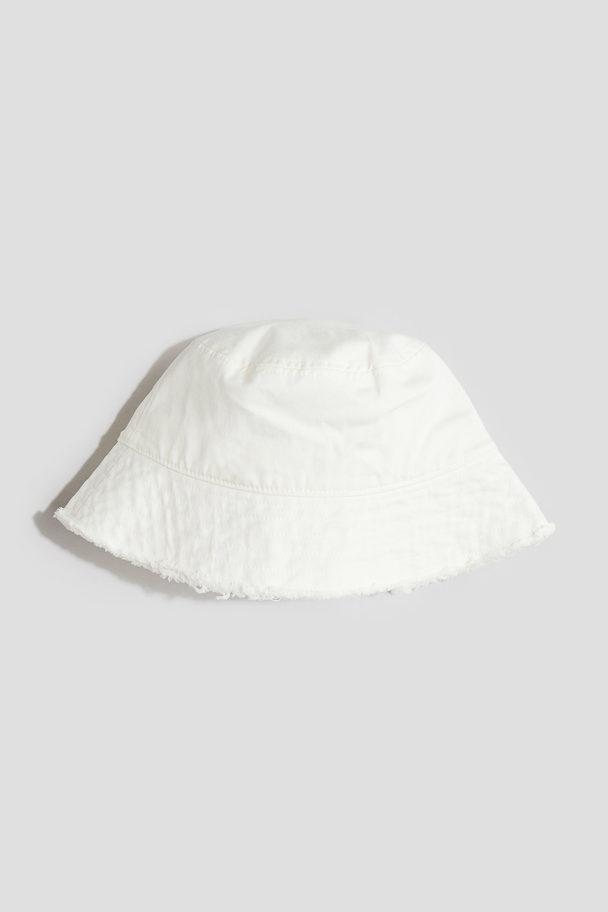 H&M Bucket Hat aus Twill Weiß