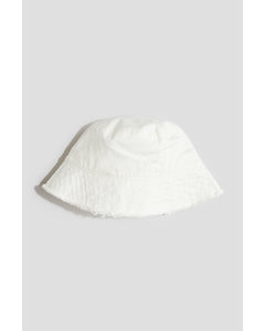 Bucket Hat aus Twill Weiß