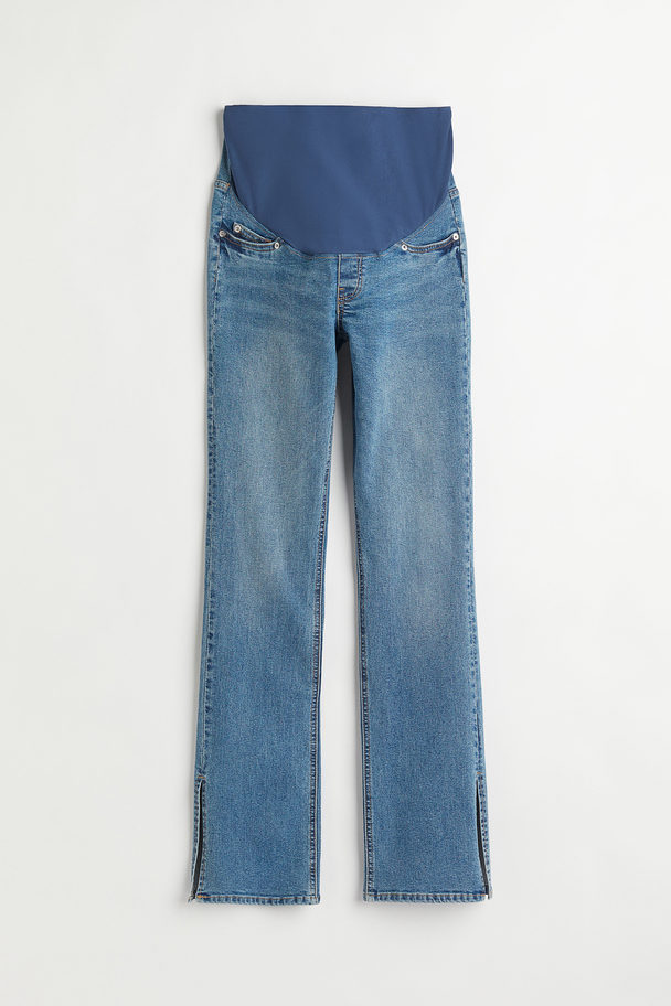 H&M MAMA Skinny High Split Jeans Blau