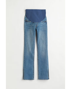 MAMA Skinny High Split Jeans Blau