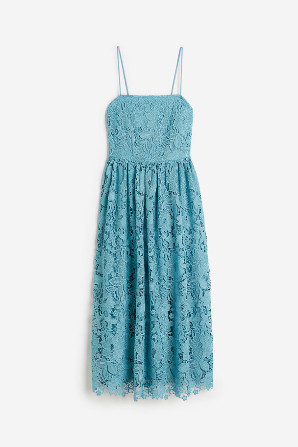 H&M Lace Bandeau Dress Turquoise