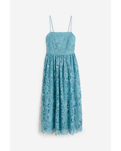 Lace Bandeau Dress Turquoise