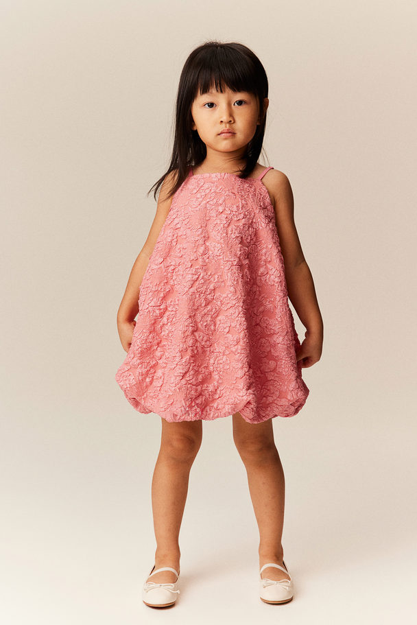 H&M Voluminous Bubble-hem Dress Pink