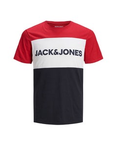 Jack & Jones Jje Logo Blocking Tee  Flerfarvede
