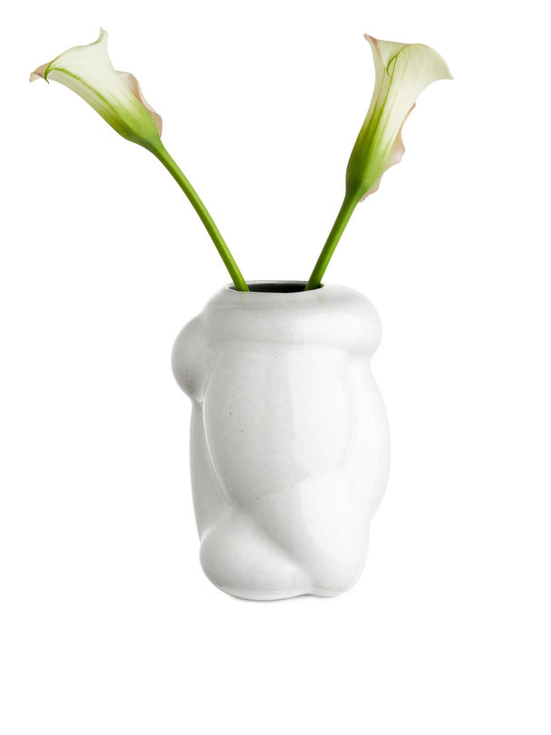ARKET Terrakotta-Vase 25 cm Weiß