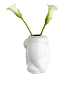 Terrakotta-Vase 25 cm Weiß