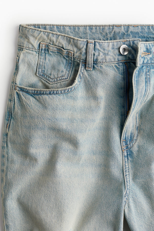 H&M Baggy Low Jeans Light Denim Blue