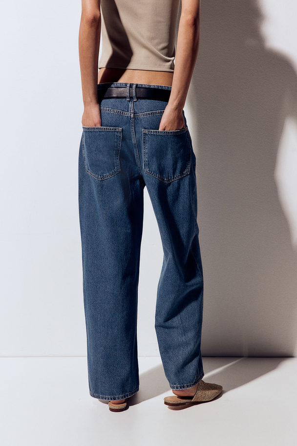 H&M Baggy Low Jeans Denimblau