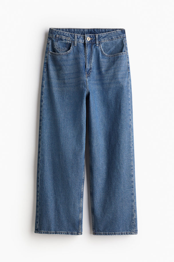 H&M Baggy Low Jeans Denimblau