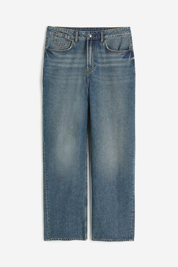 H&M Baggy Low Jeans Denimblau