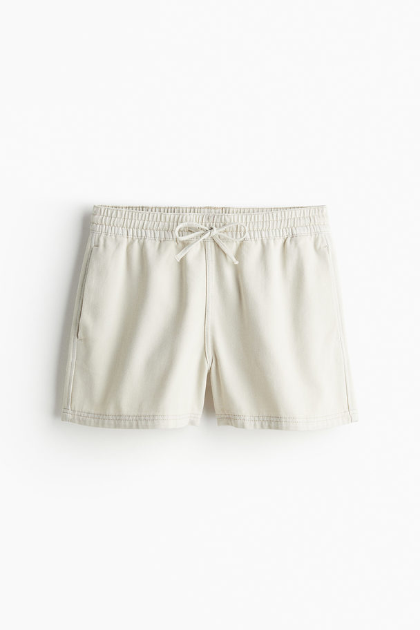 H&M Pull-on-Jeansshorts Hellbeige