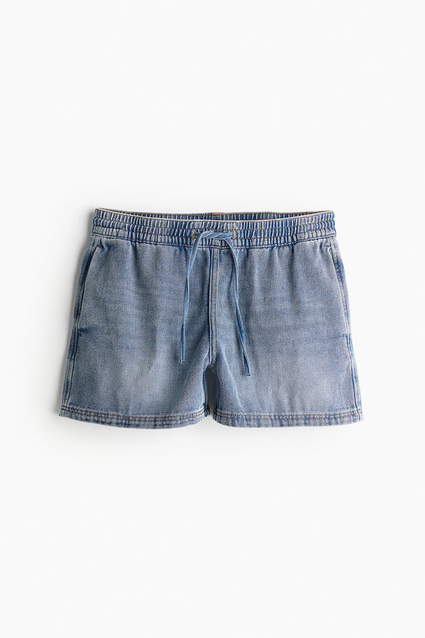 H&M Pull-on-Jeansshorts Denimblau