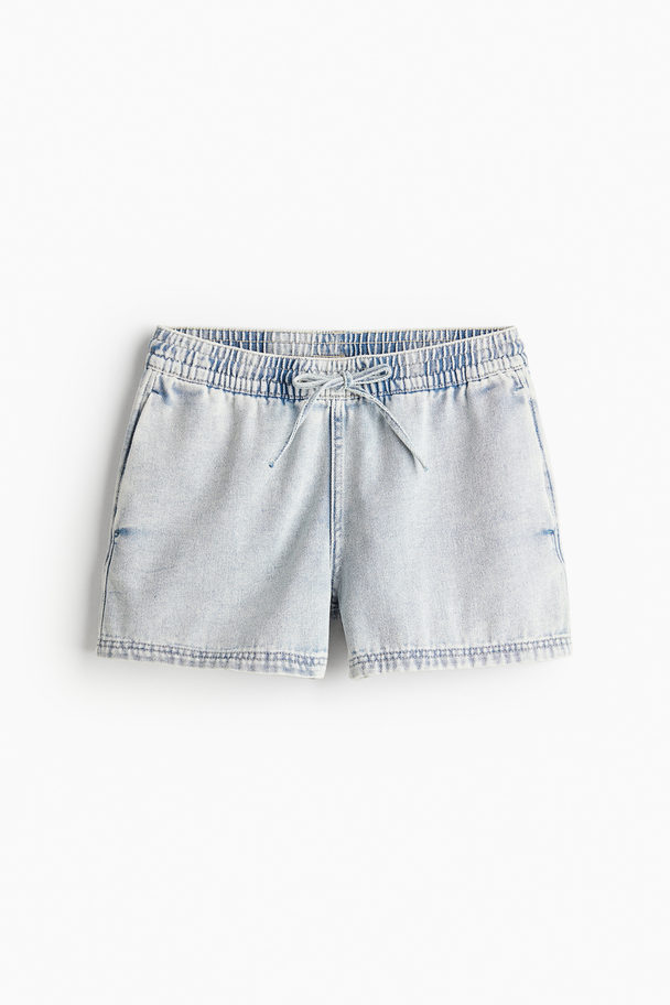 H&M Pull-on-Jeansshorts Blasses Denimblau