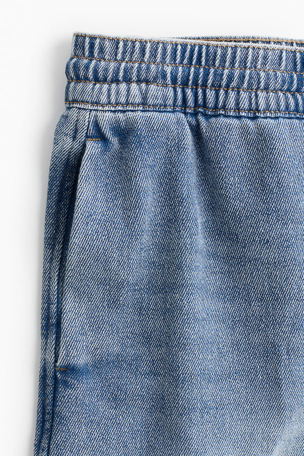 H&M Pull On-shorts I Denim Denimblå