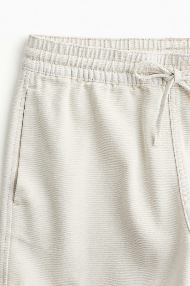 H&M Denim Pull-on Short Lichtbeige