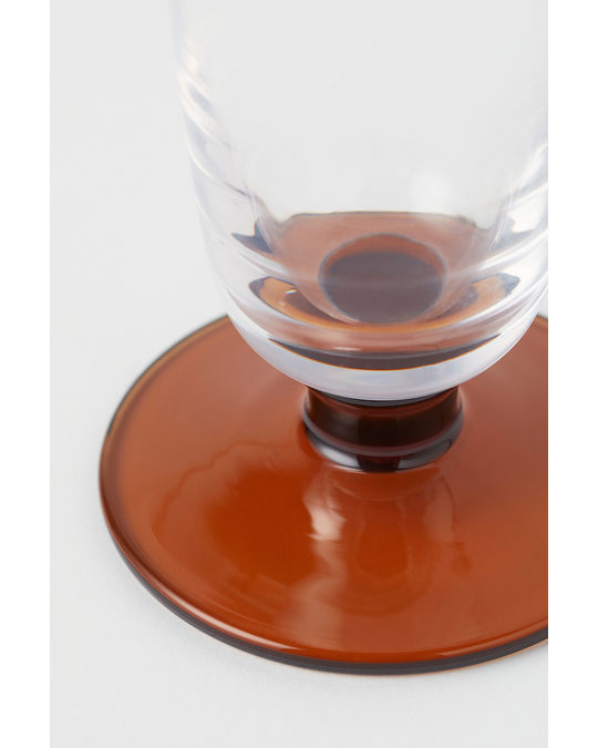 H&M HOME Tall Stemmed Glass Brown