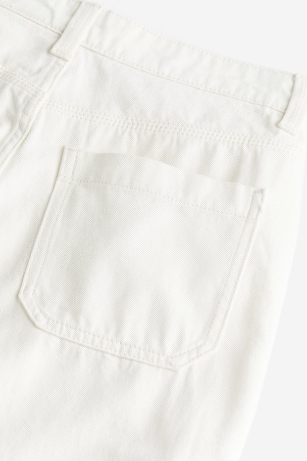 H&M Denim Cargo Trousers Cream