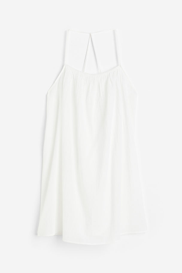 H&M Strandkleid aus Baumwolle Weiß