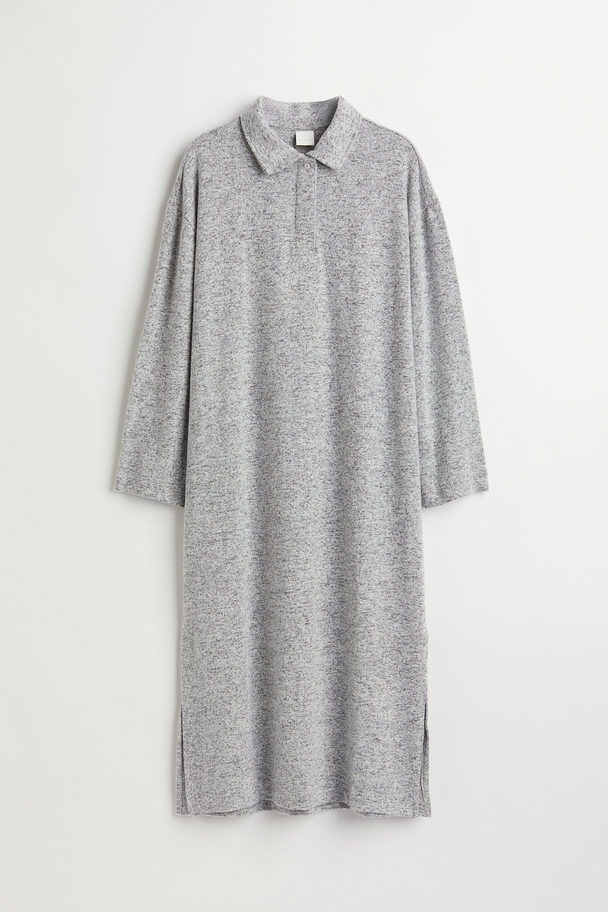 H&M Collared Dress Light Grey Marl