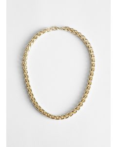Halskette mit gedrehten Kettengliedern Gold