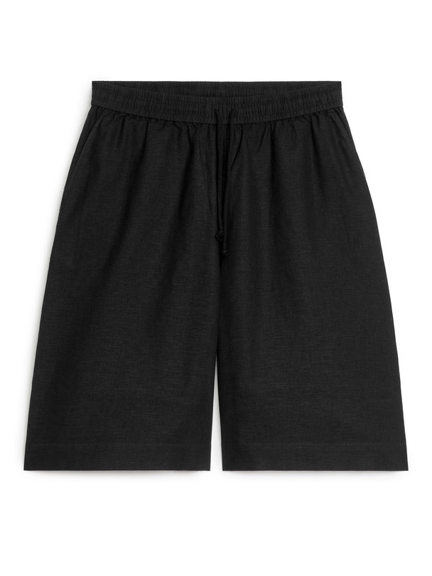 ARKET Linen Shorts Black