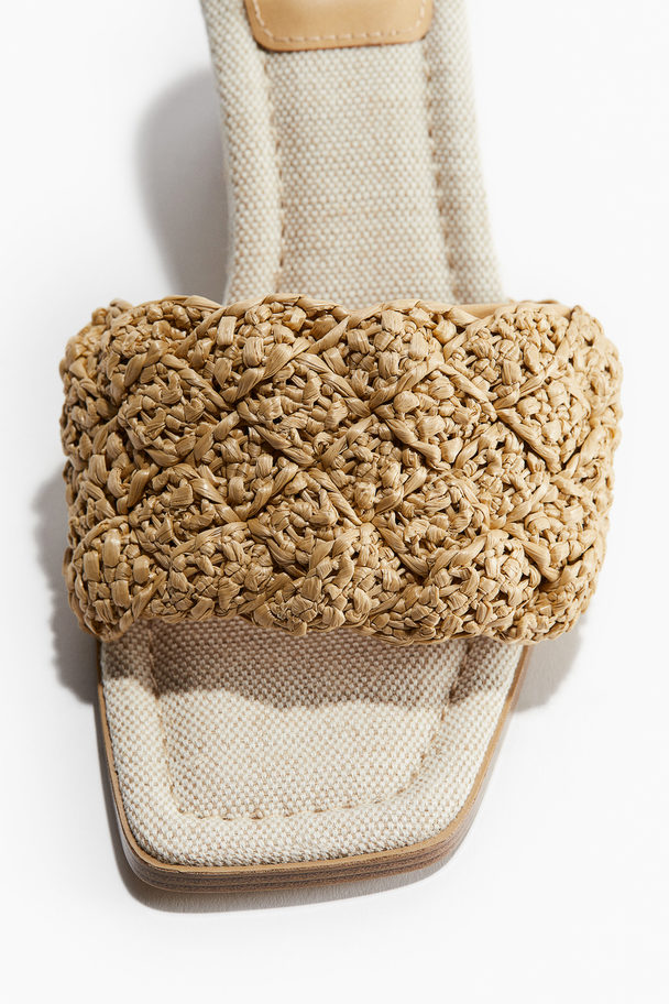 H&M Espadrilles mit Keilabsatz Beige