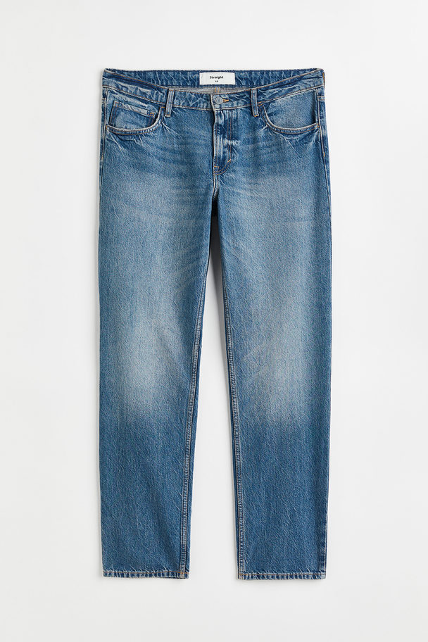 H&M H&m+ Straight Regular Jeans Denimblauw