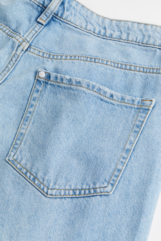 H&M H&m+ Straight Regular Jeans Light Denim Blue