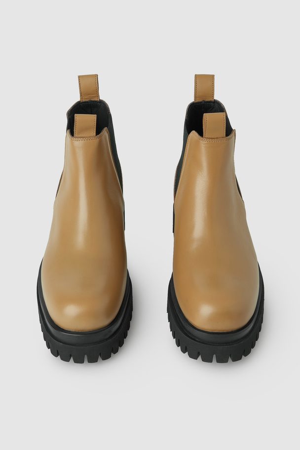 Leather Chelsea Boots Brown Brown – Til 792 DKK |