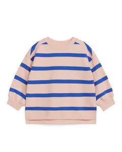 Oversized-Sweatshirt aus Baumwolle Rosa/Blau