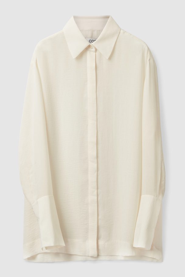 COS Relaxed-fit Crepe Shirt Cream