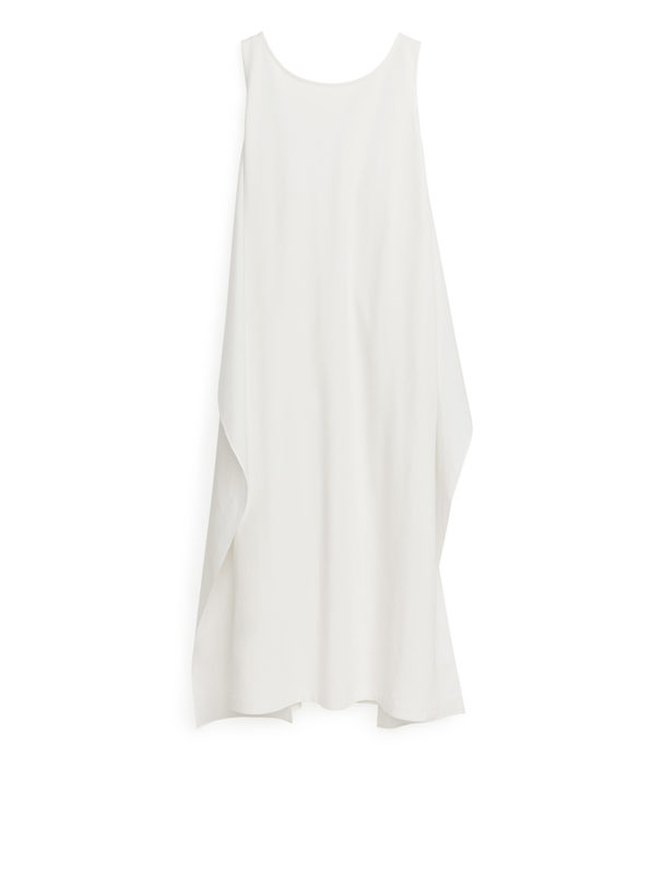 ARKET Jerseykleid mit Popeline-Details Weiß