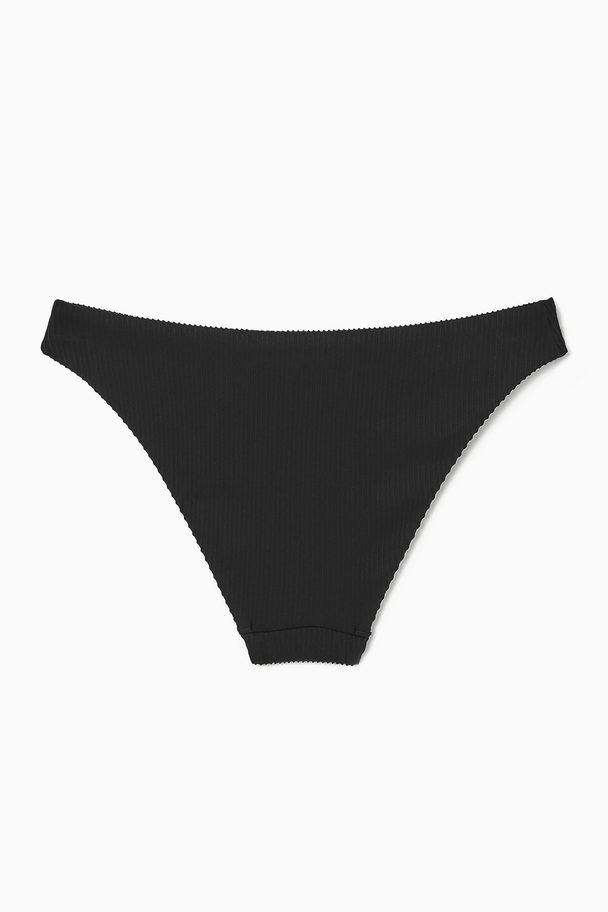 COS GERIPPTE BIKINIHOSE SCHWARZ