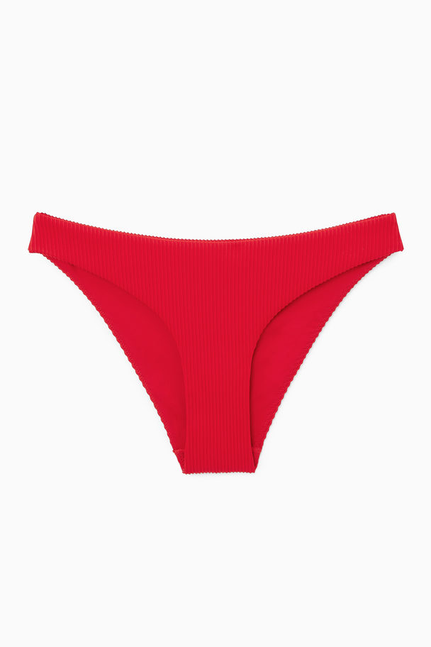COS Ribbed Bikini Briefs Bright Red