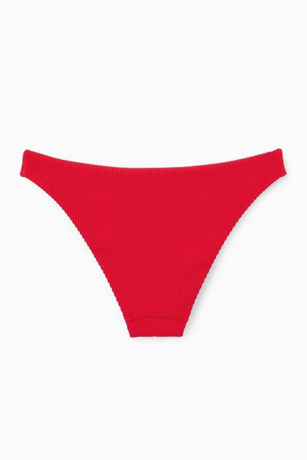 COS Ribbed Bikini Briefs Bright Red