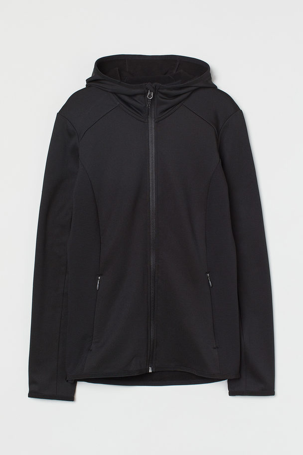 H&M Hooded Outdoor Jacket Black