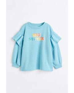 Sibling Sweatshirt Light Turquoise/big Sister
