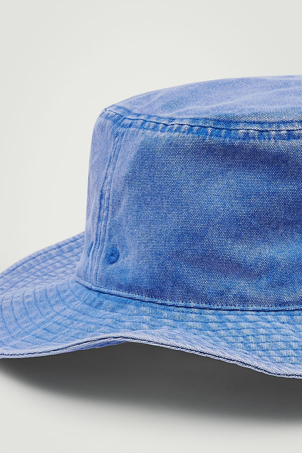 COS Drawstring Cotton Hat Blue